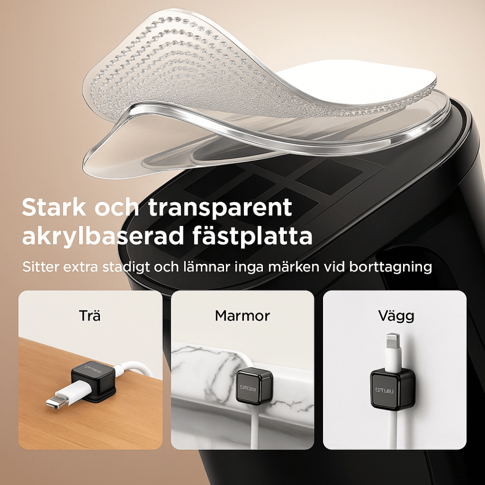 FIXA – Magnetisk kabelhållare för ett rent och organiserat skrivbord