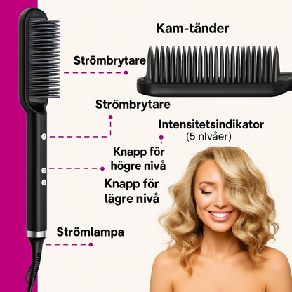 ELYRA – Stylingkammen som minskar frizz och ökar glans