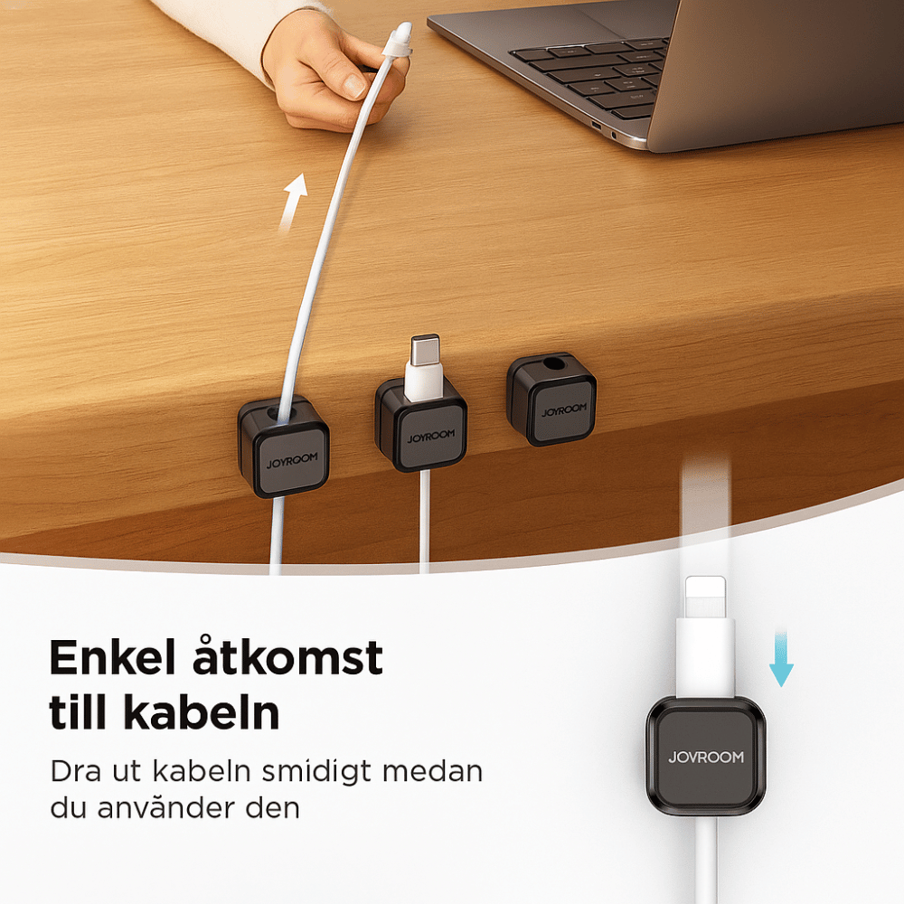 FIXA – Magnetisk kabelhållare för ett rent och organiserat skrivbord