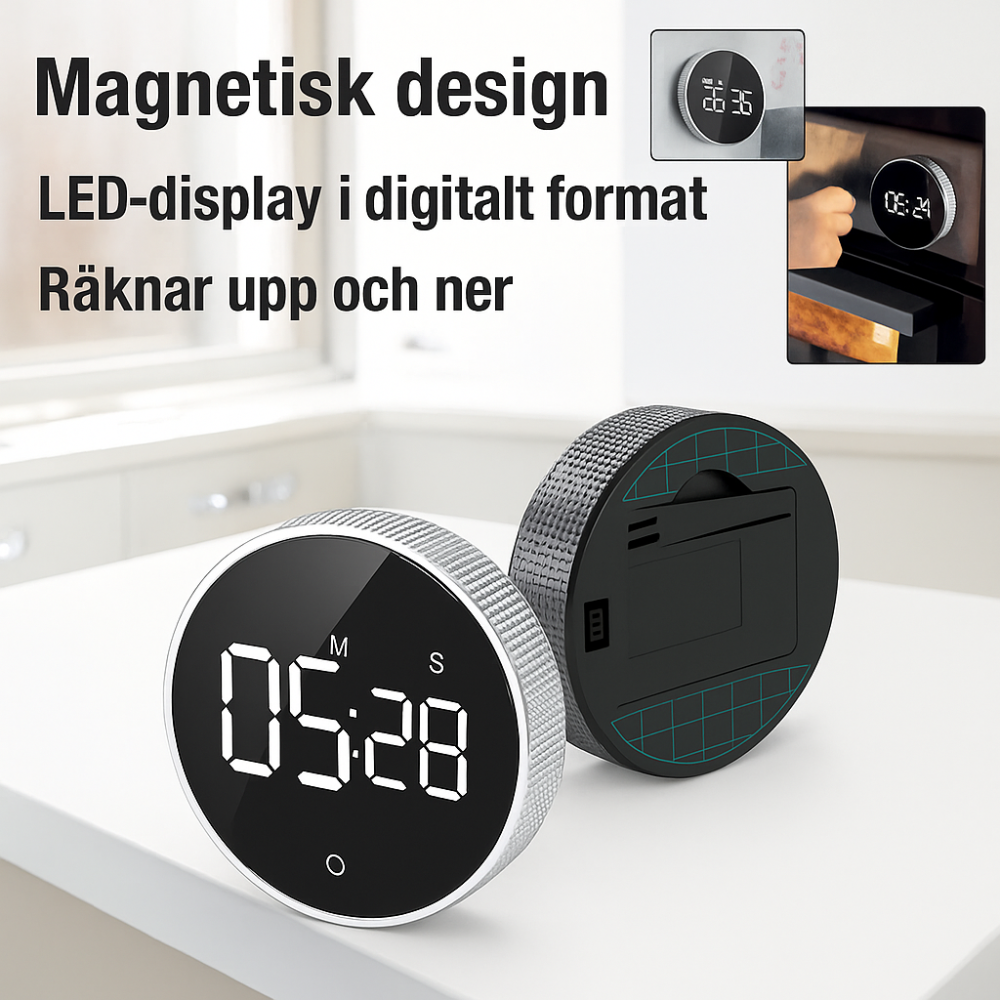 TIDRA – Smart magnetisk timer med LED-display